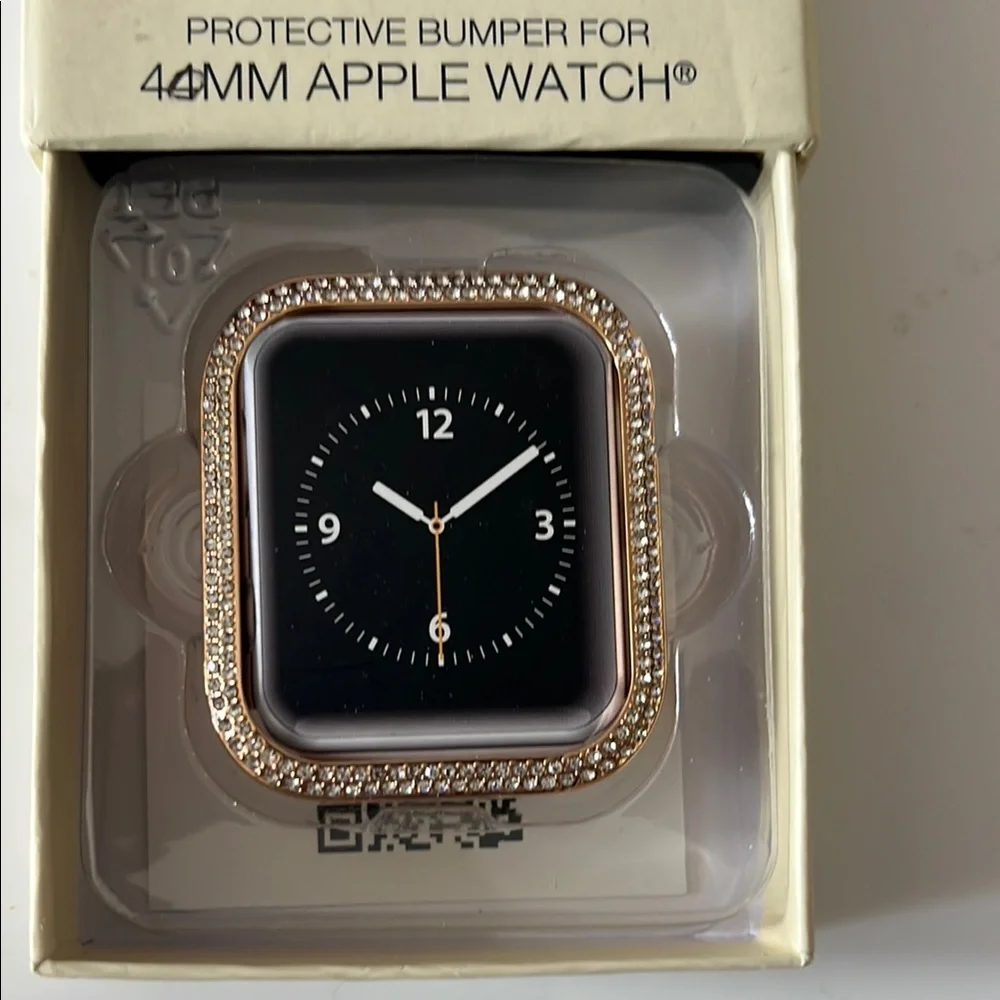 Apple Watch Protective Bumper - Gold Crystals 44mm
